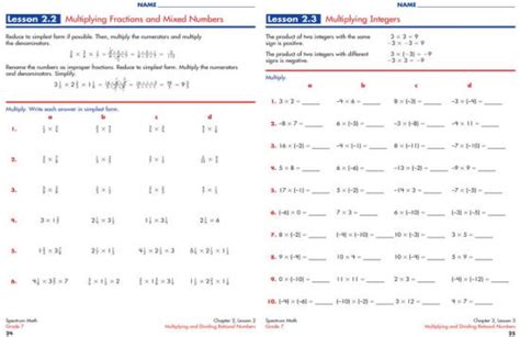 -3 2 = 3 (-2) = 7+(-4)= __ 16. . Spectrum math grade 7 answer key pdf chapter 4